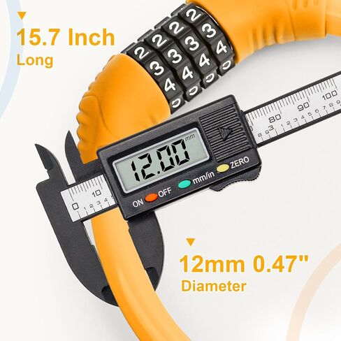 قفل كابل الدراجة مكون من 4 أرقام قابلة لإعادة الضبط للأطفال، مجموعة قفل كابل الدراجة، 15.7 بوصة طول 0.43 بوصة، أقفال دراجة مضادة للسرقة، قفل سكوتر إلكتروني للدراجات الإلكترونية، سكوتر للأطفال، فولاذ PVC أزرق in Kuwait