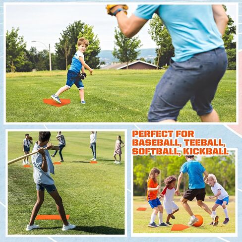 Jenaai 9 Pieces Sports Kickball Set Include 2 Pieces Kickball 5 Pieces Bases Flip Scoreboard and Pump for Boys and Girls Basketball Football Baseball Tennis Games in Saudi Arabia