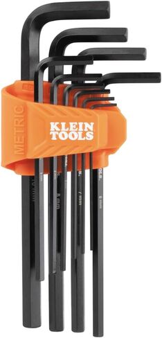 Klein Tools LS22 22-Piece Long Hex Key Set, SAE and Metric, Heat-Treated, L Style Key Sizes 1/16-Inch to 3/8-Inch and 1.5 to 10mm in Saudi Arabia