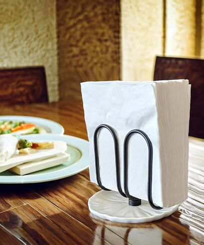 حامل مناديل فروميوم للطاولة، قاعدة سيراميك، تنظيف سهل، وزن 1 رطل، حاملات مناديل ذهبية للمناديل الورقية، سيرفيليتيروس بارا ميساس in Kuwait