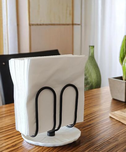 حامل مناديل فروميوم للطاولة، قاعدة سيراميك، تنظيف سهل، وزن 1 رطل، حاملات مناديل ذهبية للمناديل الورقية، سيرفيليتيروس بارا ميساس in Kuwait