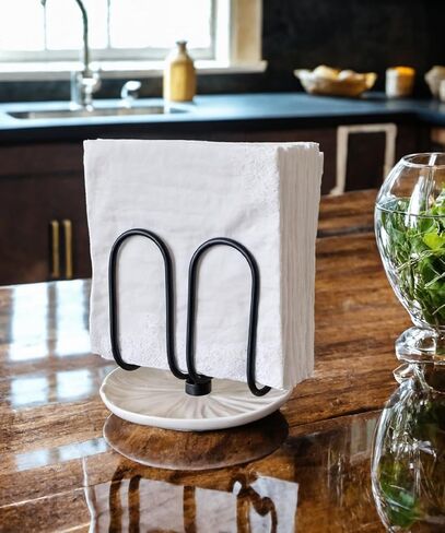 حامل مناديل فروميوم للطاولة، قاعدة سيراميك، تنظيف سهل، وزن 1 رطل، حاملات مناديل ذهبية للمناديل الورقية، سيرفيليتيروس بارا ميساس in Kuwait