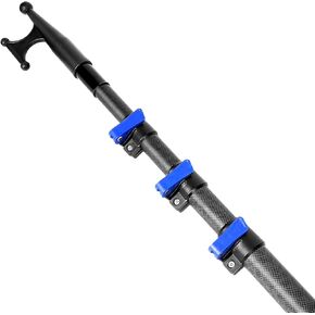 DOBEN Carbon Fiber Telescoping Boat Hook, Boat Hooks for Docking with Telescoping Extension Pole, Lightweight and Sturdy Push Pole with 3/4" Thread Boating Accessories 3.5-12FT
