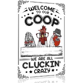 Vintage Chicken Accessories Chicken Farm Fresh Butt Nuggets Metal Sign for Home Farm Chicken Coop Yard Kitchen Outdoor Decor 8×12 inches