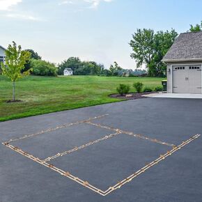Standard Size Pickleball Court Marking Stencil Kit, Easy to Set Up with Clear Instruction, Reusable Cardboard Pickleball Court Lines Kit for Concrete, Driveway, Backyard and Parks