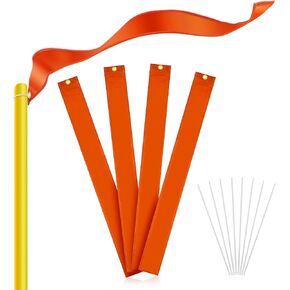 Mepase Set of 4 Football Goalpost Wind Directional Flags with 8 Fixed Cable Tie for Practice, 4 x 42 Inch