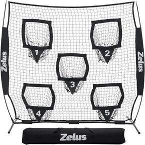 شبكة رمي كرة القدم من ZELUS، معدات تدريب ربع الظهر مع 5 جيوب مستهدفة، مدرب دقة تمرير كرة القدم مع حقيبة حمل أوتاد أرضية للأطفال البالغين in Kuwait