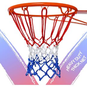 Basketball Net Replacement, Professional Basketball Nets Heavy Duty Outdoor, All Weather Anti Whip, Fits Standard Indoor or Outdoor 12 Loops Rim