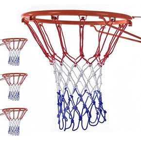Basketball Net Replacement,Durable Sturdy Professional Multi Basketball Net,Basketball Hoop Nets,Indoor Outdoor Sport Replacement Basketball Hoop Goal Rim Net,Set of 3