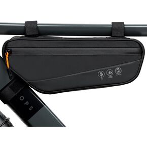 Bike Frame Bag, Water-resistant Bicycle Triangle Bag, Reflective Under Tube Storage Pouch with Side Pocket for Road Mountain Cycling Accessories