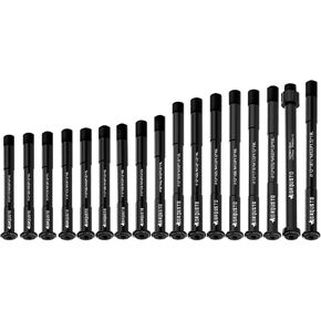 1.5mm Thread Pitch Front Rear Thru Axles for Road Mountain Bicyle Suspension Forks Rigid Forks and Bike Rear Frame, 6061 Aluminium Alloy Boost Through Axle: 12mm x 117mm to 181mm Includes 17 Lengths