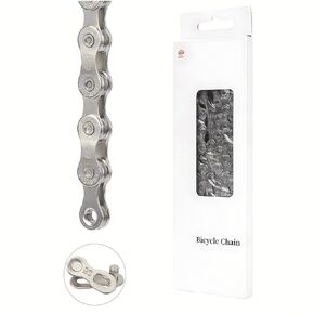 Bike Chain, 9 Speed Bicycle Chain Replacement, 1/2"x11/128" 116 Links Chain for Road Mountain Racing Cycling, Bicycle Accessories