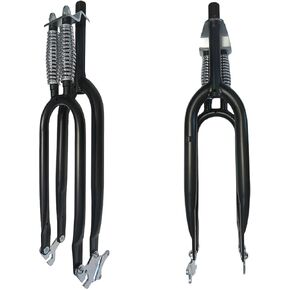 26" Springer Fork 1" Threaded,Cruiser Chopper Bike Dual Spring Classical Fork