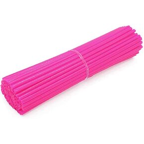 72 PCS Universal Spoke Skins Motorcycle Dirt Bikes Colorful Protective Trim Wrap Cover Wheel Guard for Yamaha Kawasaki Suzuki(Purple)
