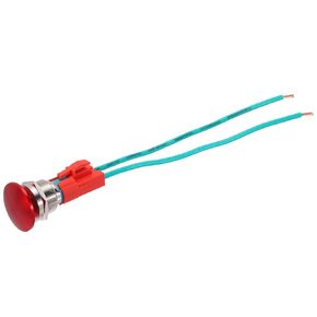 MECCANIXITY 1PCS 10A 19MM 3/4" Latching Mushroom Head Push Button Switch 12V 24V 120V 250V AC Green 1NO SPST Wire Socket Plug Domed Round 2 Welding Foot Button