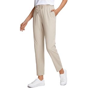 CRZ YOGA Womens 4-Way Stretch Ankle Golf Pants - 7/8 Dress Work Pants Pockets Athletic Travel Casual Lounge Workout