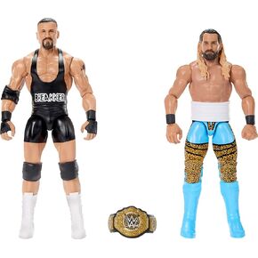 Mattel WWE Main Event Championship Showdown 2-Pack Action Figures & Accessory, Series #20 ‘Dirty’ Dominik Mysterio vs Rhea Ripley Collectible Set