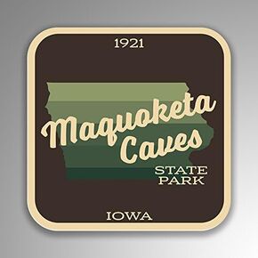 Maquoketa Caves State Park Decal Sticker | 4-Inches by 4-Inches | 5-Pack Premium Quality Vinyl Sticker | UV Protective Laminate | SP273