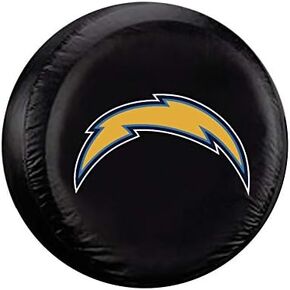 NFL Los Angeles Chargers Unisex Tire Coverlos Angeles Chargers Tire Cover Black, Large Size