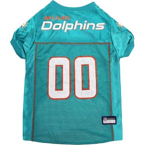 NFL Miami Dolphins Dog Jersey, Size: Small. Best Football Jersey Costume for Dogs & Cats. Licensed Jersey Shirt