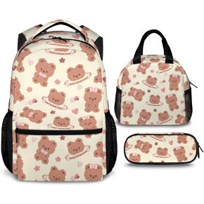 Girls Backpacks for School, Cute Backpack for Kids, Large Capacity Lightweight Bookbag, Pink Daypack for Elementary