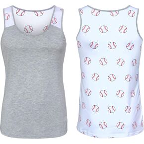 ILTEX Sports Tank Tops for Mom Fans Apparel Baseball Softball Basketball Soccer Volleyball