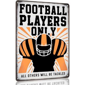 Football Room Decor Sign For Boys - Cool Football Wall Decor For Boys Bedroom, Football Gifts For Boys 8-12, Football Decor Posters, Football Accessories, Football Stuff For Room Boys And Teens By Opix Design, Football