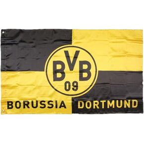 Soccer Ball Team Flag 3x5 FT Club Flags For Football Fans with 2 Brass Grommets Vivid Color, Satin Polyester Outdoor Indoor Decor