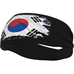 South Korea Flag Headbands for Men and Women Sweatband & Sports Headband for Running,Yoga and Hairband