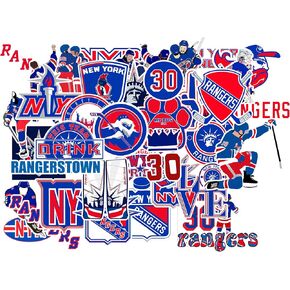 40 PCS New York American Rangers Hockey Stickers for Water Bottle, Laptop, Bicycle, Computer, Motorcycle, Travel Case, Car Decal Decoration Sticker