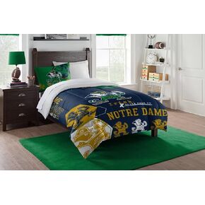 Northwest 1COL-86201-0010-EDC NCAA Notre Dame Fighting Irish Printed Comforter Set - Hexagon Twin Size in Saudi Arabia