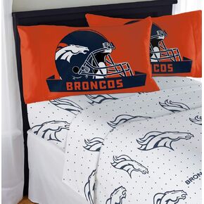 Northwest NFL Broncos “Monument" Queen Sheet Set #339007046