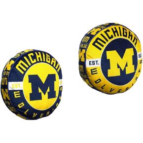 NORTHWEST NCAA Michigan Wolverines Round Cloud Pillow, 15", Team Colors
