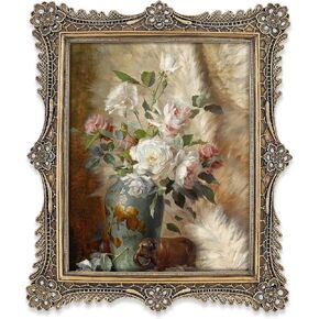 SIMON'S SHOP 11x14 Frame with Mat for 8x10 Picture, Wall and Tabletop Picture Frames, Poster Frame 11x14, French Style Home Decor (Walnut)