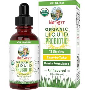 USDA Organic Liquid Probiotic | Digestive Health | Probiotics for Women | Probiotics for Men | Probiotics for Kids | Acidophilus Probiotic | Vegan | Non-GMO | Travel Friendly | 20 Servings
