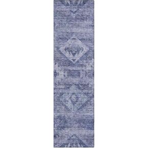 Addison Rugs Chantille ACN837 Navy 2'3" x 7'6" Indoor/Outdoor Hallway Runner Rug, Machine Washable, Stain Resistant, Easy Clean, Non Shedding, for Kitchen, Bathroom, Laundry and Bedroom