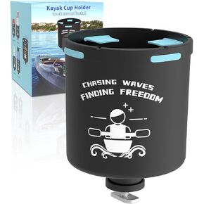 Kayak Cup Holder with Rubber Tabs, Fishing Tool and Lures Storage, Kayak Water Bottle Holder, Kayak Drink Holder, Tracck Mount Accessories, Track Mount Gear