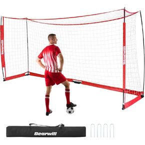 Soccer Goal, 12X6FT Portable Soccer Goals for Backyard with Carry Bag, Easy Setup Soccer Net with Upgraded Collapsible Metal Base, Large Soccer Training Equipment for Practice