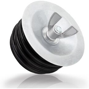 Steel Mechanical Test Plug, Sewer Cleanout Cap, Practical Expansion Pipe Plug, Drain Twist Plug Pipe Gripper, with Galvanized Screw and Wing Nut, Suitable for Most Pipes Sink Pools (4 Inch)