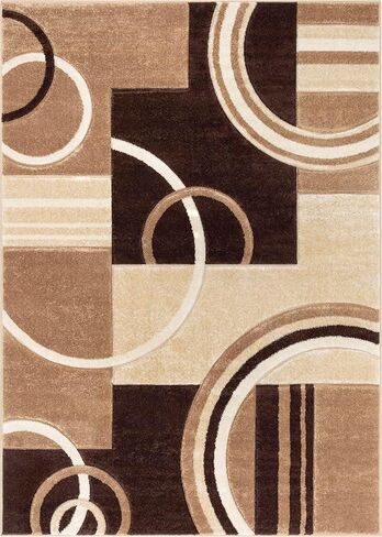 Well Woven Grey & Red Galaxy Waves Modern Abstract Arcs and Shapes 2' x 3' Mat Accent Area Rug in Kuwait