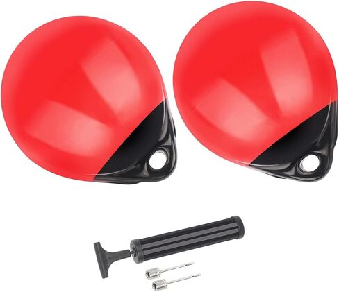 Pair of Boat Mooring Buoys, Marine Grade Inflatable Vinyl Round Pontoon Boat Fenders Ball, Boat Bumpers for Docking, Dock Floats, Fishing Marker Buoys/Swim Buoy/Anchor Ball in Saudi Arabia
