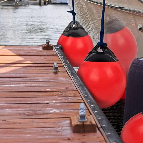 Pair of Boat Mooring Buoys, Marine Grade Inflatable Vinyl Round Pontoon Boat Fenders Ball, Boat Bumpers for Docking, Dock Floats, Fishing Marker Buoys/Swim Buoy/Anchor Ball in Saudi Arabia