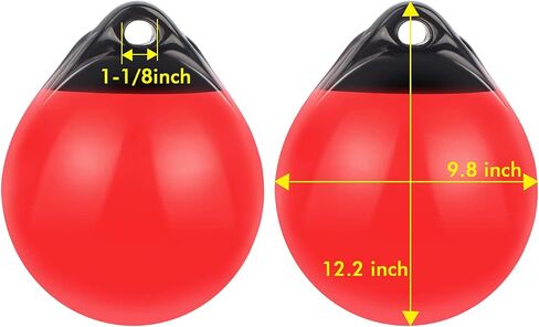 Pair of Boat Mooring Buoys, Marine Grade Inflatable Vinyl Round Pontoon Boat Fenders Ball, Boat Bumpers for Docking, Dock Floats, Fishing Marker Buoys/Swim Buoy/Anchor Ball in Saudi Arabia