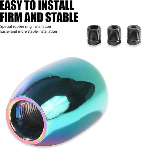 1 PC Automotive Gear Shift Knob, Car Five-Speed Gearbox Shift Head with Adapter, Modification Replacement Accessories, for Most Manual Transmission Models (Black) in Saudi Arabia