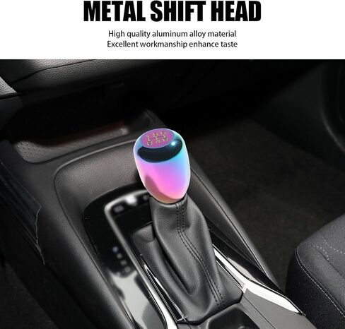 1 PC Automotive Gear Shift Knob, Car Five-Speed Gearbox Shift Head with Adapter, Modification Replacement Accessories, for Most Manual Transmission Models (Black) in Saudi Arabia
