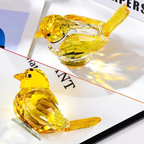 Crystal Pink Birds Figurine Glass Collectible Figurines Paperweights Birthday Gifts for Women Decorative Tabletop Centerpiece for Animal Lovers in Saudi Arabia