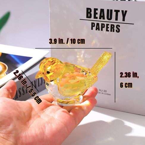 Crystal Pink Birds Figurine Glass Collectible Figurines Paperweights Birthday Gifts for Women Decorative Tabletop Centerpiece for Animal Lovers in Saudi Arabia