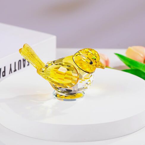 Crystal Pink Birds Figurine Glass Collectible Figurines Paperweights Birthday Gifts for Women Decorative Tabletop Centerpiece for Animal Lovers in Saudi Arabia
