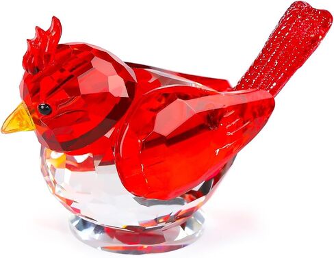 Crystal Pink Birds Figurine Glass Collectible Figurines Paperweights Birthday Gifts for Women Decorative Tabletop Centerpiece for Animal Lovers in Saudi Arabia