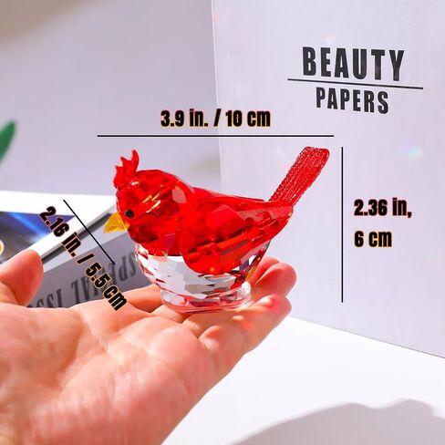 Crystal Pink Birds Figurine Glass Collectible Figurines Paperweights Birthday Gifts for Women Decorative Tabletop Centerpiece for Animal Lovers in Saudi Arabia